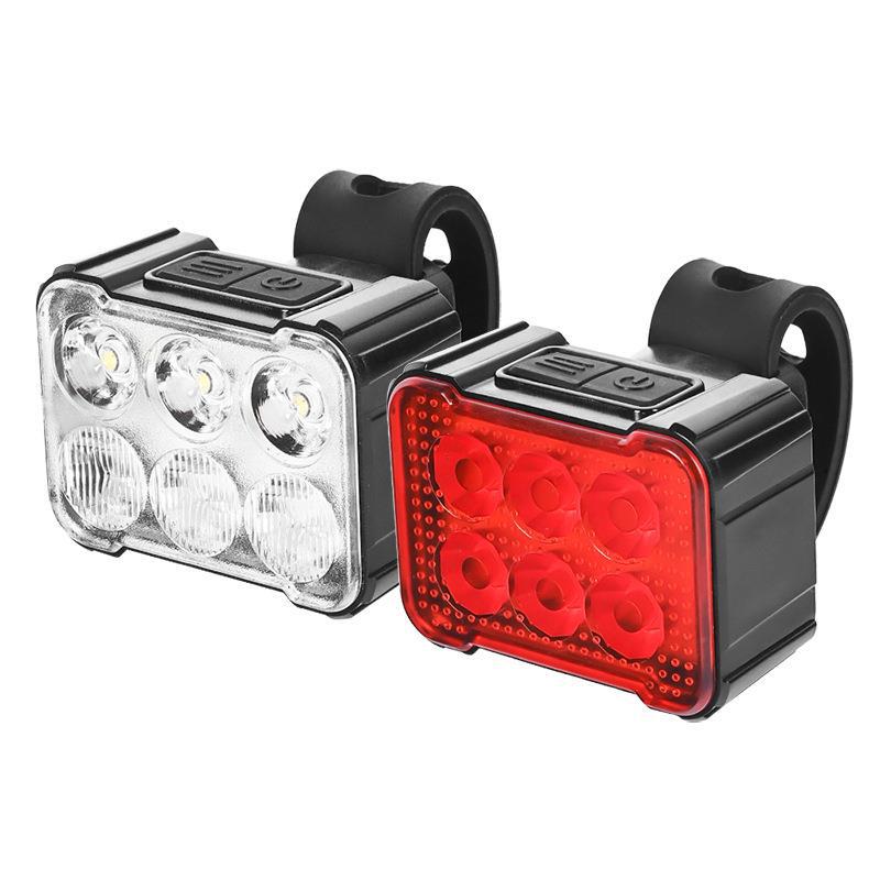 自転車 ライト 自転車ライト USB充電式 LEDライト IPX6防水 コンパクト 130ルーメン 500mAhバッテリー 8つ点灯モード