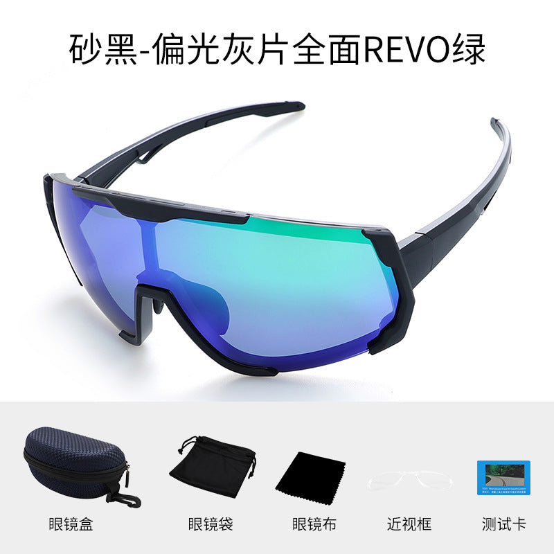 偏光スポーツサングラス 交換可能レンズ、レンズメガネ対応、フレーム2本 付き、サングラス メンズ レディース 超軽量 UV400 サイクリング ランニング 釣り ゴルフ 野球グラス