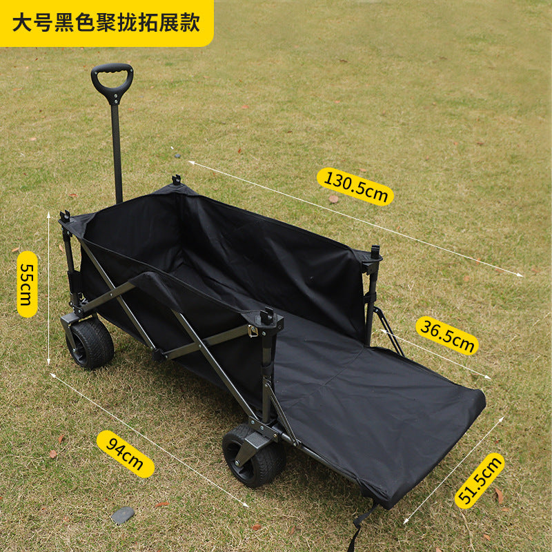 キャンプ用ワゴンカート 折り畳み 専用テーブル付き 360度回転する前輪 キャリーカート キャンピングワゴン 屋外用 BBQ 釣り 買い物 に最適 伸縮ハンドル