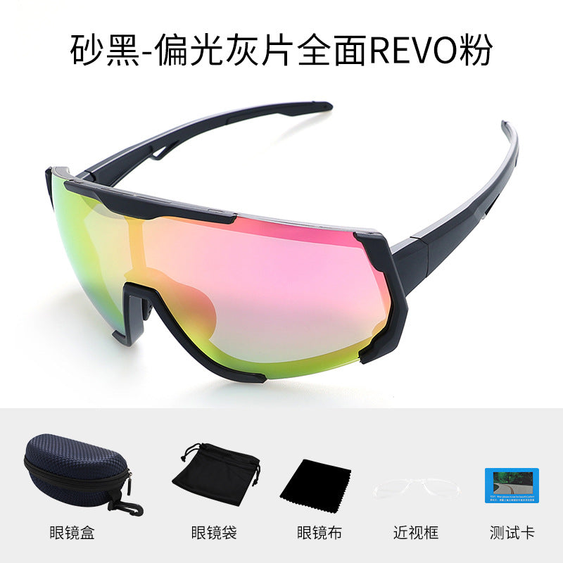 偏光スポーツサングラス 交換可能レンズ、レンズメガネ対応、フレーム2本 付き、サングラス メンズ レディース 超軽量 UV400 サイクリング ランニング 釣り ゴルフ 野球グラス